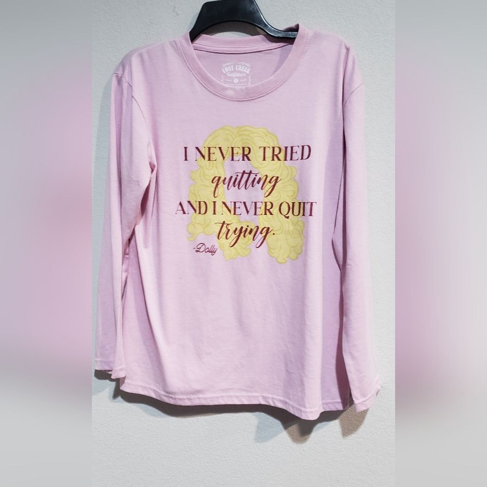 Lost Creek Women's Long-Sleeve Printed Never Quit T-Shirt Size L